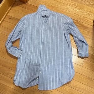 Frank & Eileen Blue and White Striped Swim Coverup